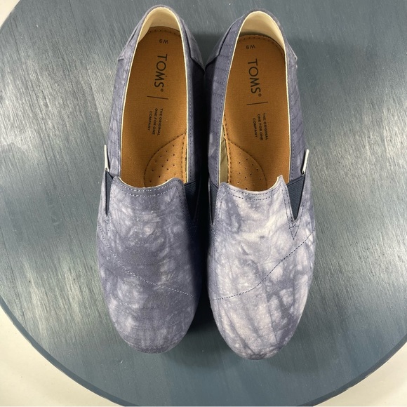 Navy Tie-Dye Woven Redondo Espadrille TOMS - Picture 8 of 8